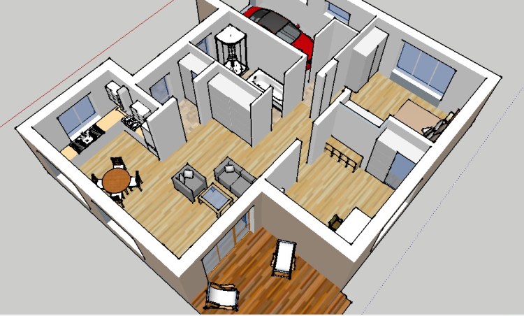 Mājas projekts "Normunds" - interjera trīsdimensiju vizualizācijas