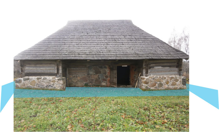 āderu noteikšana ēku grupai Vēveros