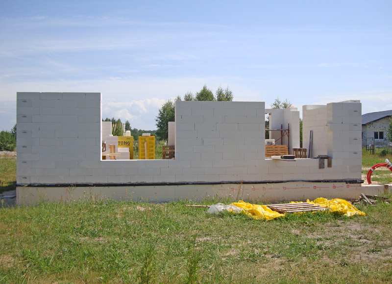 Mājas projekta "Valentīna" būvniecības process