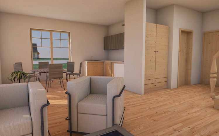 Dzīvojamās mājas - dīvņu mājas projekts "Diāna" - vizualizācijas