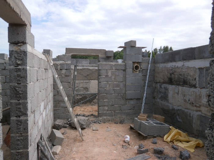 Mājas projekts "Anita", būvniecības procesa bildes