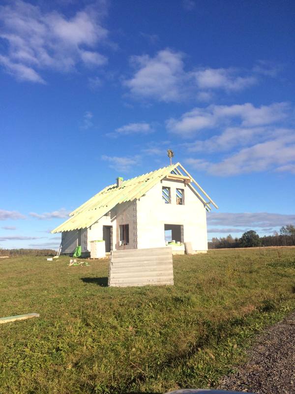 mājas projekts "Rita", būvniecības bildes