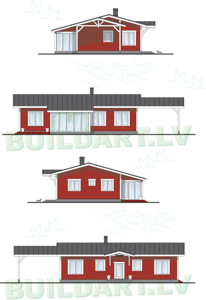 Mājas projekts "Lauma" - fasādes