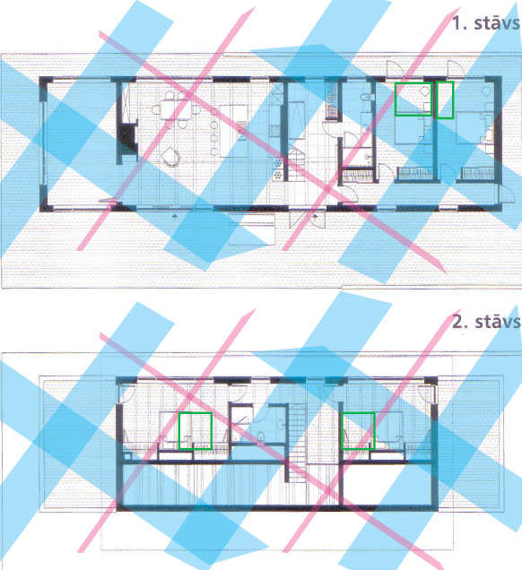 Āderu plāns lielai brīvdienu mājai