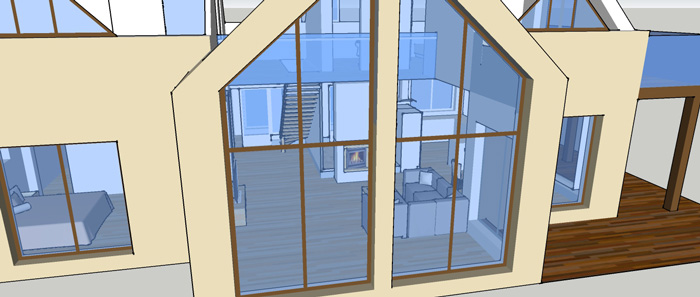 Mājas projekts "Krista" - trīsdimensiju interjera vizualizācijas