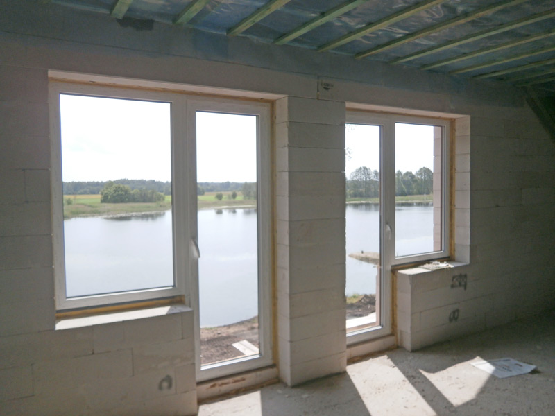 Vērienīgas dzīvojamās mājas projekts "Vēsma" - būvniecības procesa bildes