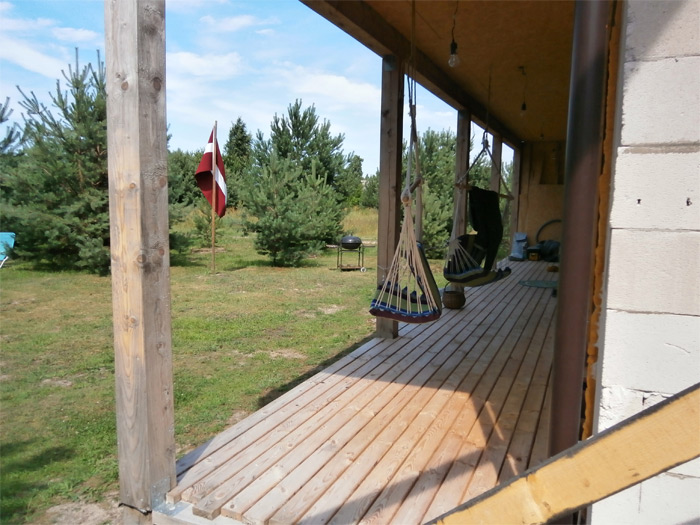 Atpūtas mājas projekts, māja uzbūvēta pašu spēkiem, būvniecības process bildēs