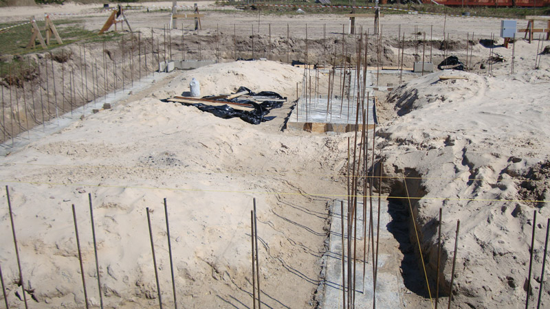 Mājas projekta "Valentīna" būvniecības process