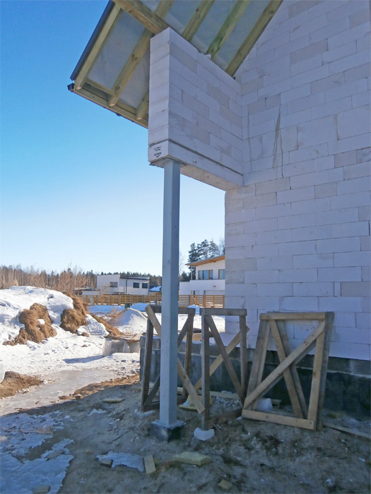 Mājas projekts Dina, foto no mājas būvniecības gaitas