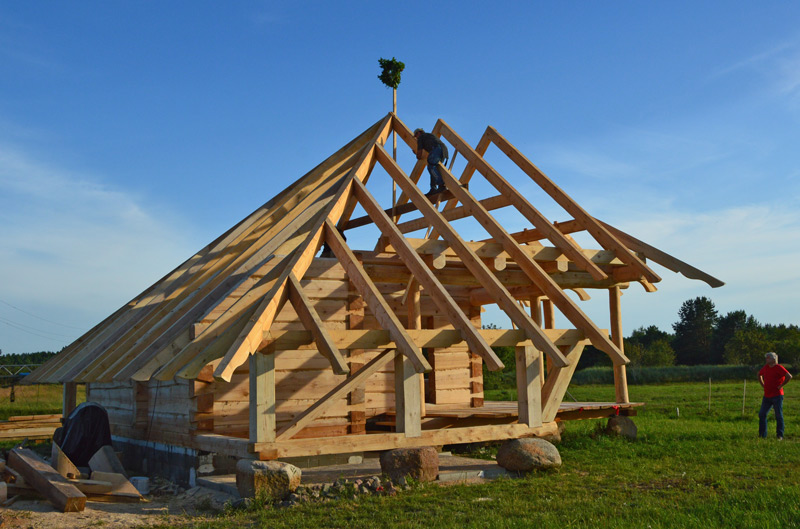 Atpūtas mājas projekts, būvniecības procesa bildes