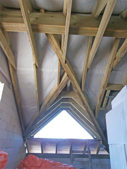 Mājas projekts Dina, foto no mājas būvniecības gaitas