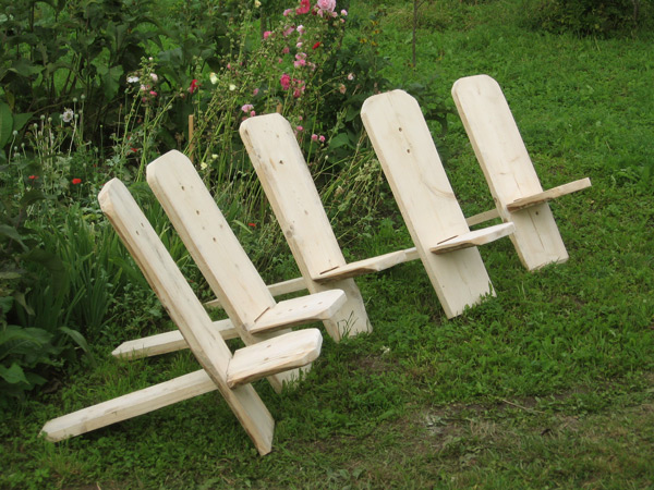Vienkāršs ātri izgatavojams dārza krēsls