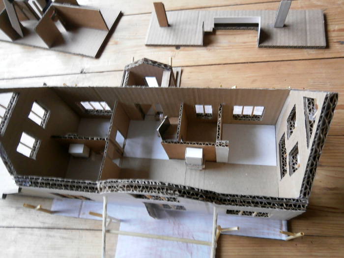 Salmu mājas projekts Rožkalnos, ēkas maketa foto