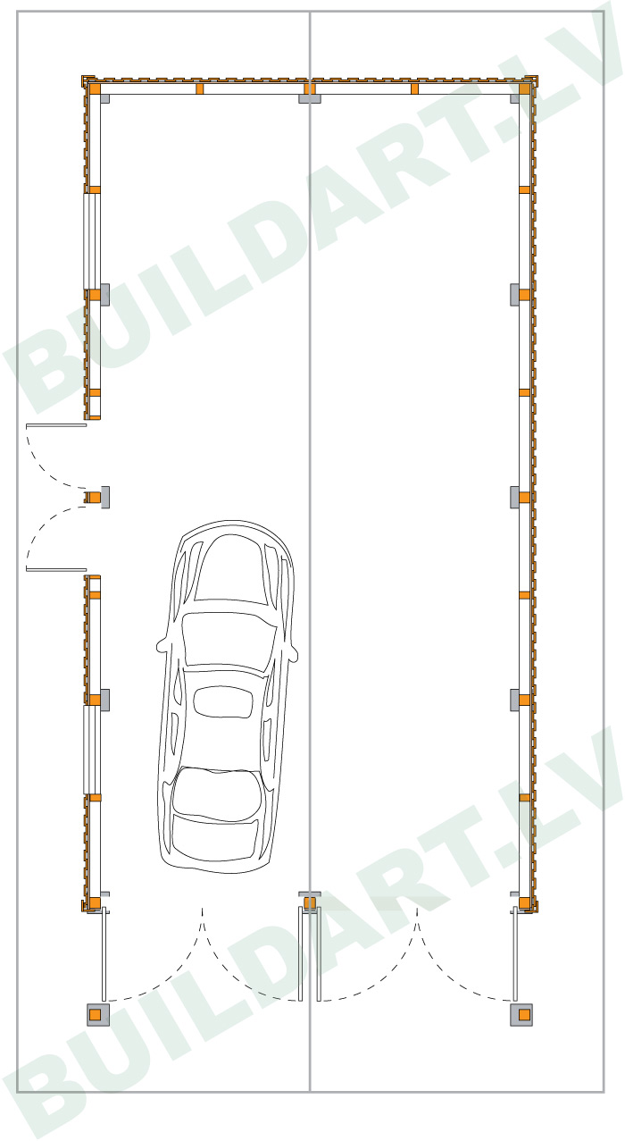 Saimniecības ēkas - šķūņa projekts, plāns