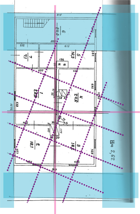 Āderu plāns mājai "Meža Viņķi" Jaunpiebalgā, 1923. gads