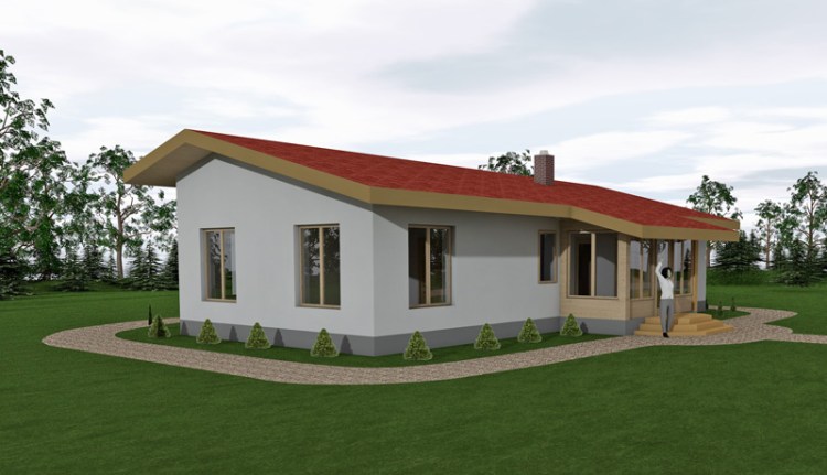 Dzīvojamā māja vienā stāvā - projekts "Andris" - projekta vizualizācijas