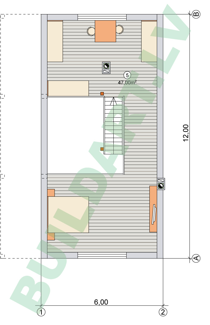 Pirts - brīvdienu vai pagaidu mājas projekts, fasādes