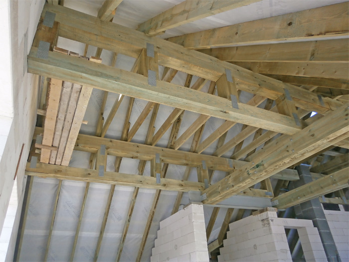 Mājas projekts Dina, foto no mājas būvniecības gaitas