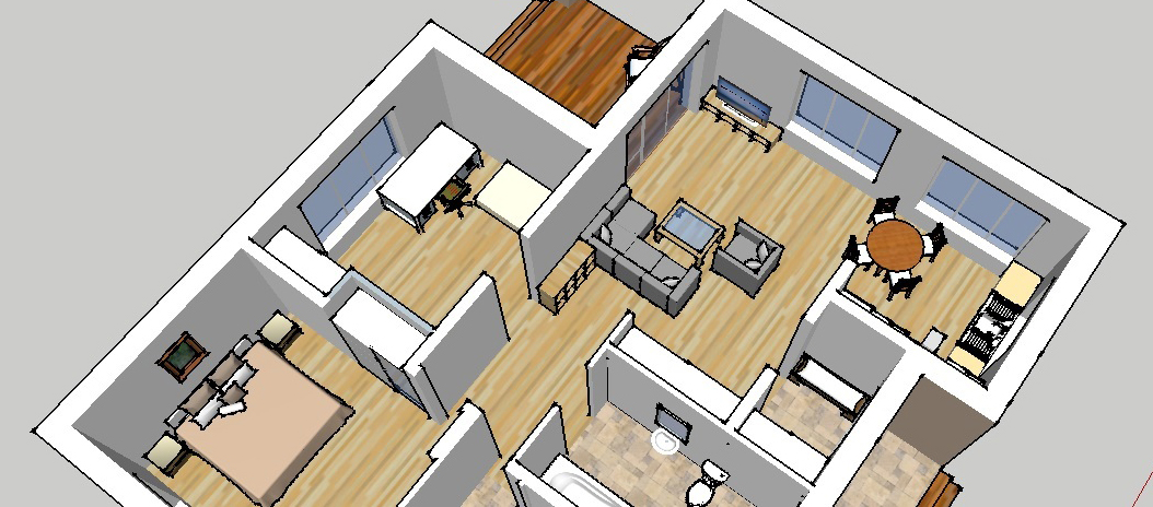 Mājas projekts "Normunds" - interjera trīsdimensiju vizualizācijas
