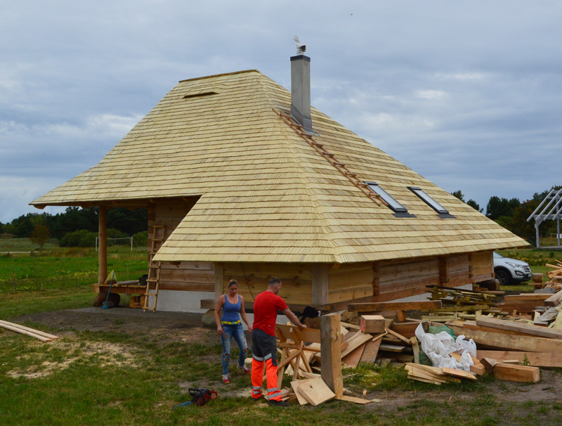 Atpūtas mājas projekts, būvniecības procesa bildes