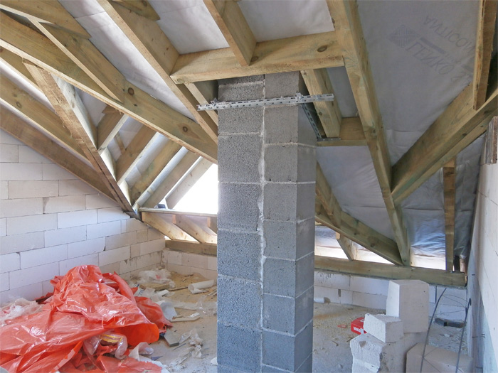 Mājas projekts Dina, foto no mājas būvniecības gaitas