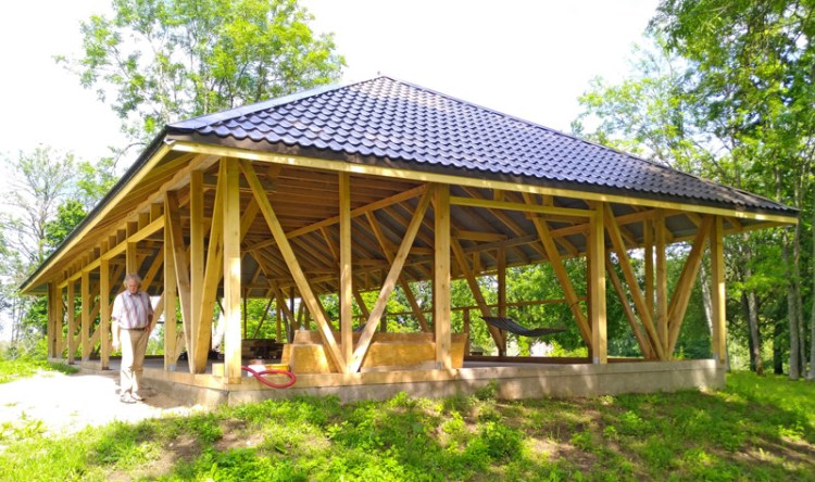 Viesību šķūņa projekts - būvniecības procesa bildes