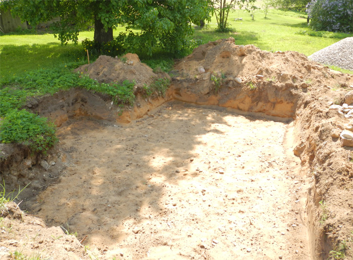 Pagraba projekts - būvniecības process, būvbedre