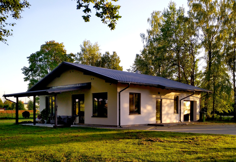 Dzīvojamās mājas projekts "Aleksandra" - uzbūvētās mājas fotoattēli