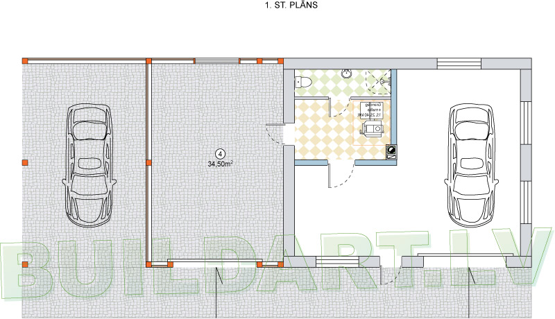 Saimniecības ēkas projekts "Normunds"