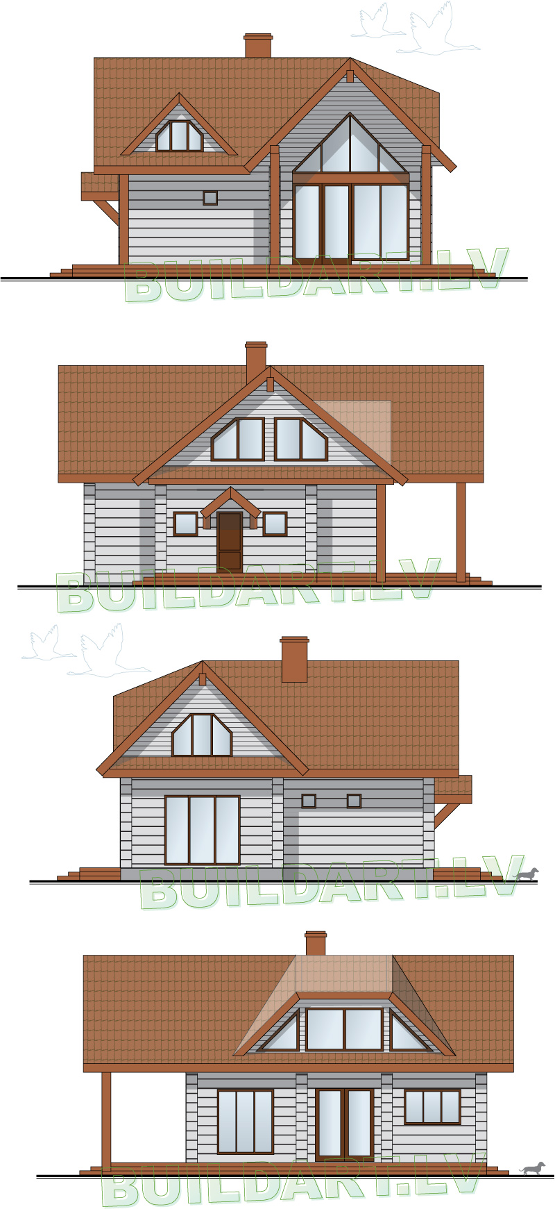 Dzīvojamās mājas projekts "Valda" - Fasādes