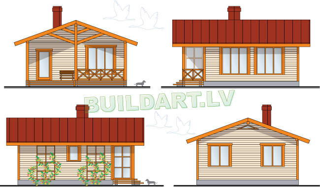 Dārza mājas projekts "Marta"