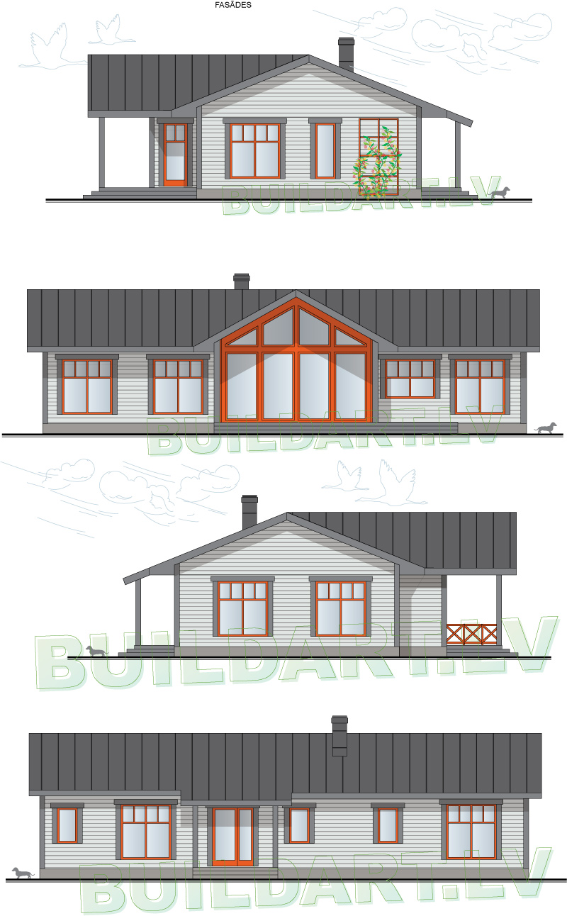 Dzīvojamās mājas projekts "Nikola" - fasādes