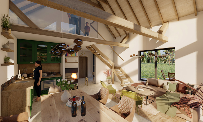 Mājas projekta "Mazais Jēkabs" 3d vizualizācijas