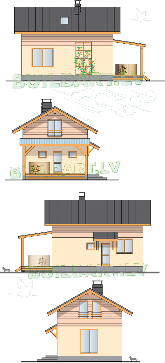 Pirts projekts "Bella" - fasādes