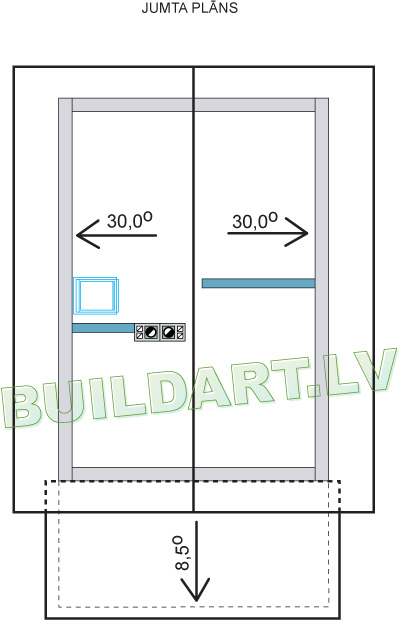 Pirts projekts "Bella" - jumta plāns