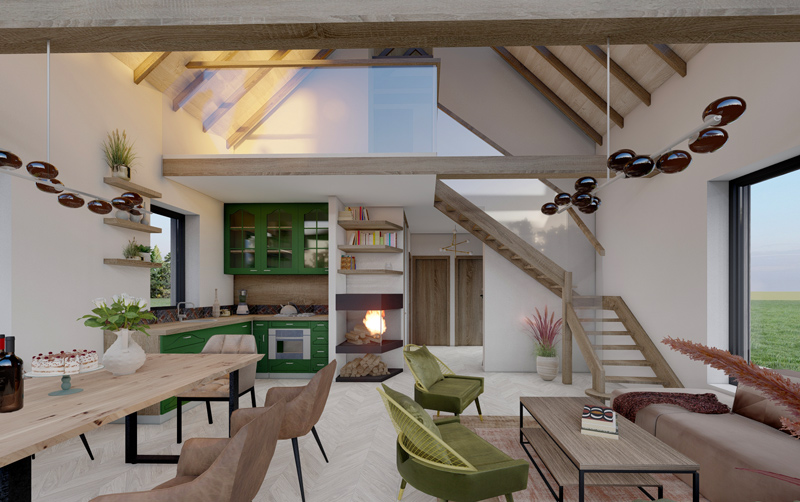 Mājas projekta "Mazais Jēkabs" 3d vizualizācijas