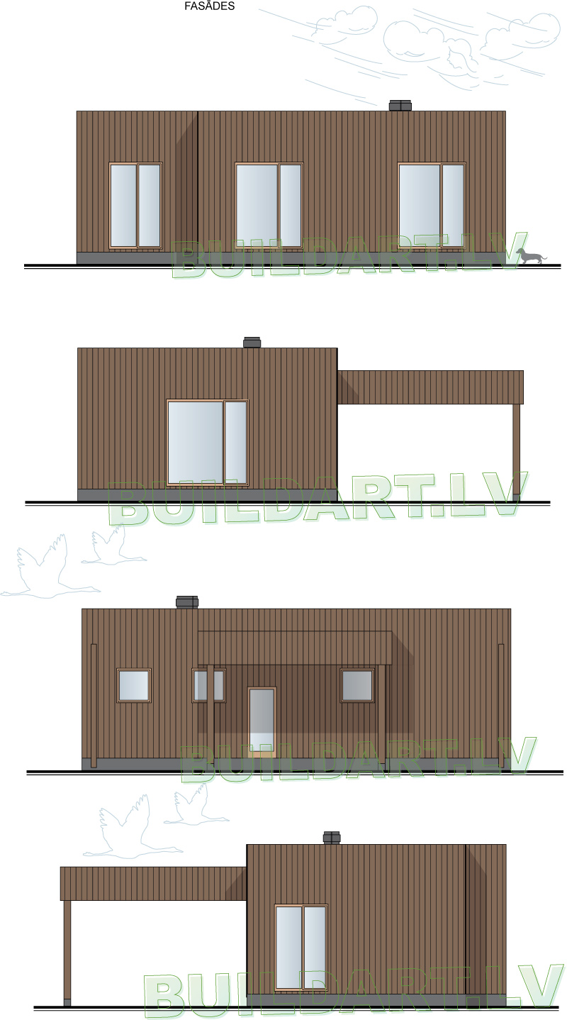 Dzīvojamās mājas projekts "Jūlija" - fasādes