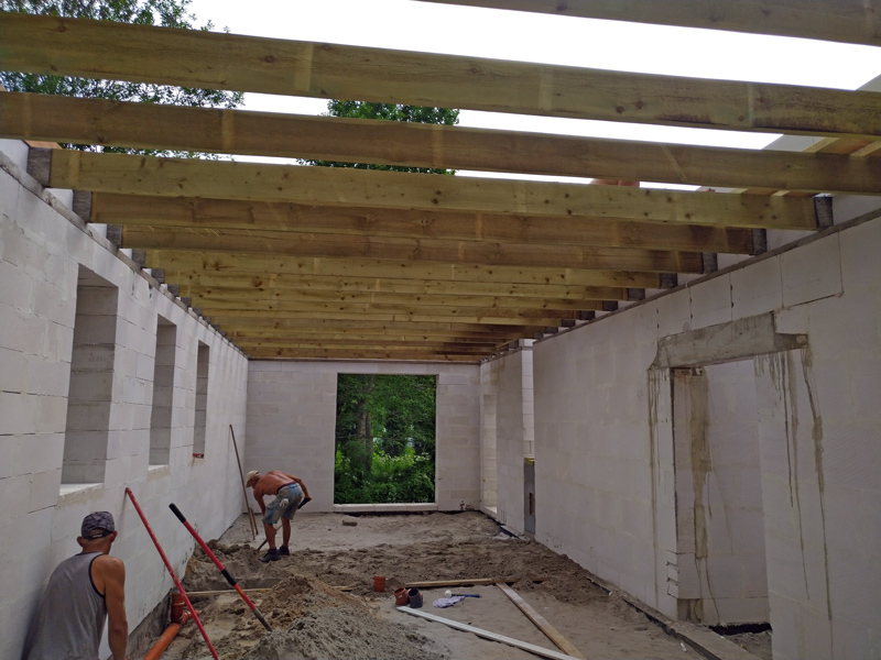 Mājas projekts "Toms" - būvniecības procesa bildes