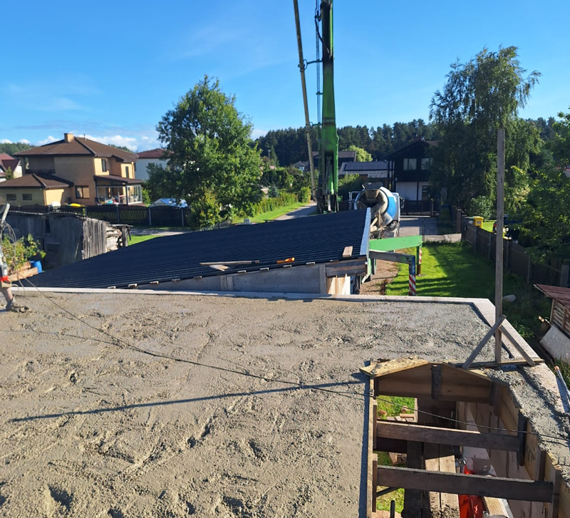 Mājas projekts "Ennija" - būvniecības process