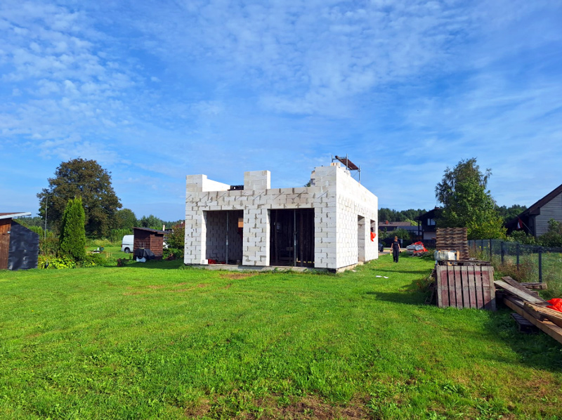 Mājas projekts "Ennija" - būvniecības process