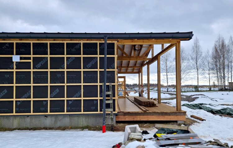 Mājas projekts "Madara" - būvniecības procesā