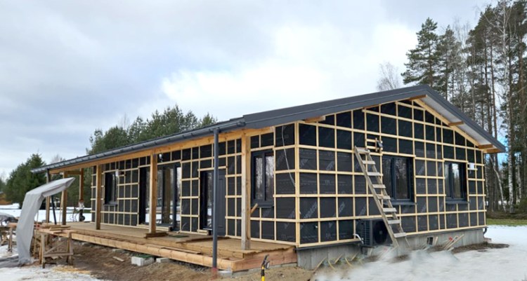 Mājas projekts "Madara" - būvniecības procesā