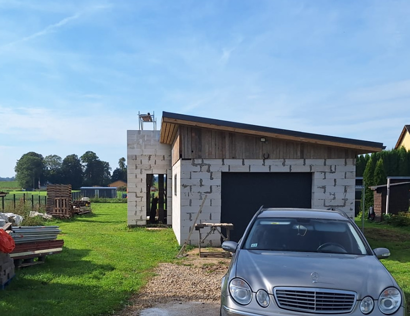 Mājas projekts "Ennija" - būvniecības process