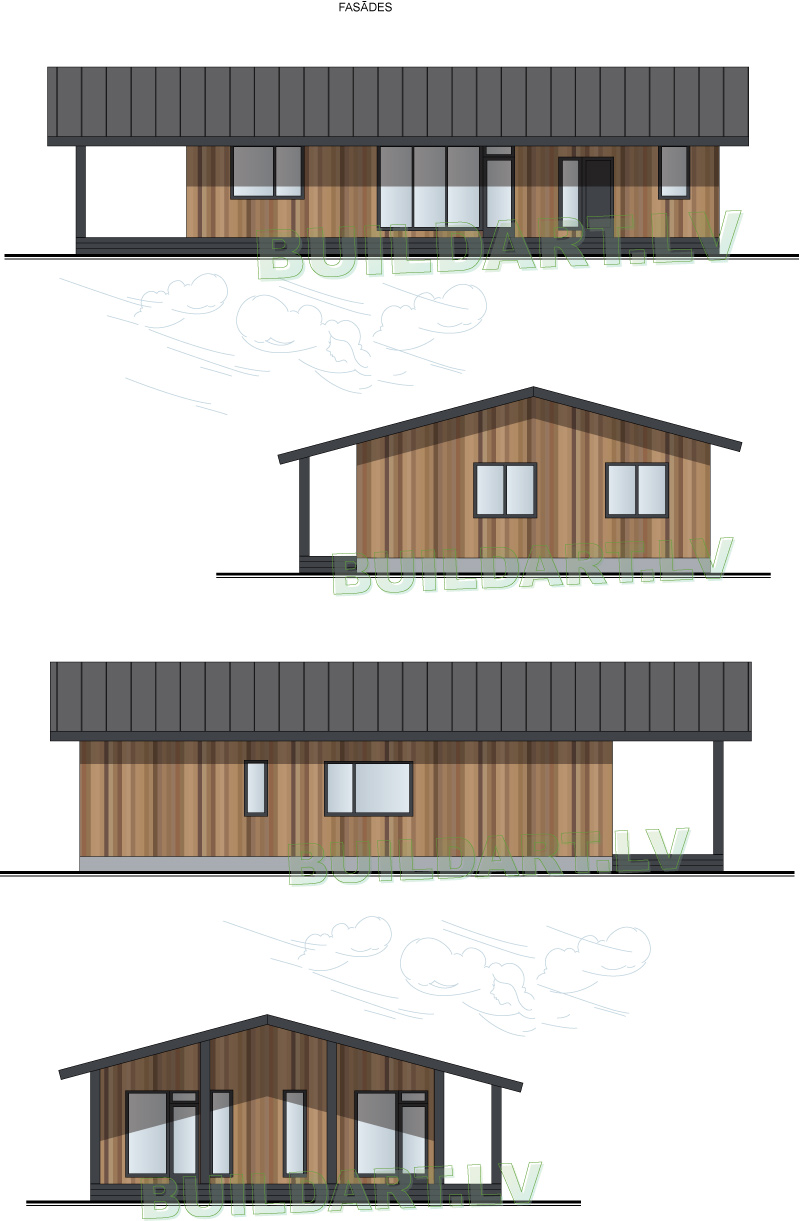 Mājas projekts "Madara" - fasādes