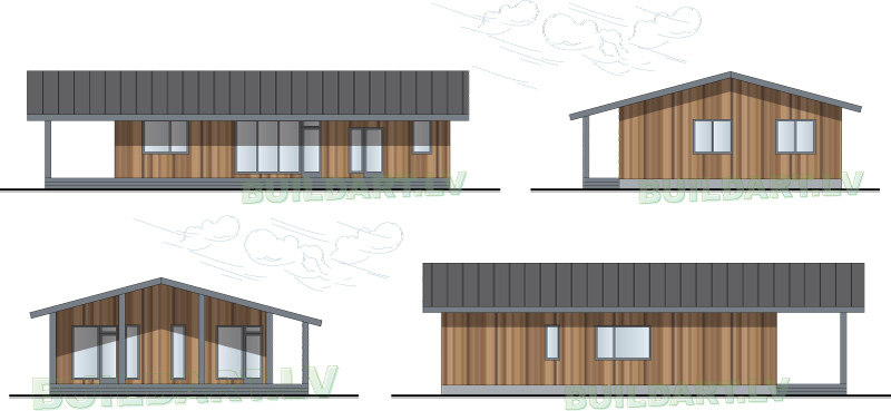 Mājas projekts "Madara" - fasāžu versija