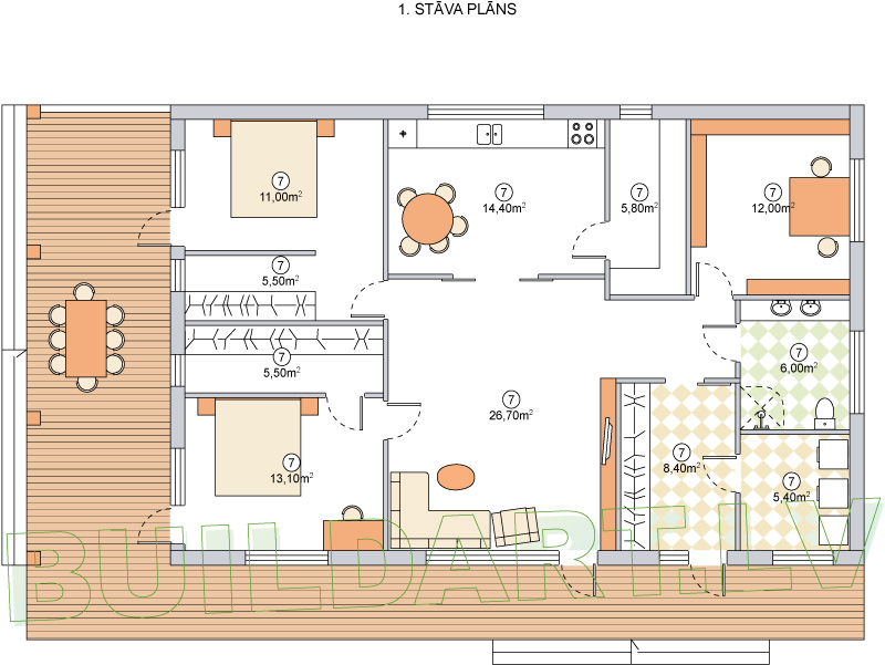 Mājas projekts "Madara" - plāns