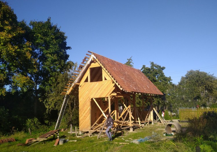 Vasarnīcas projekts "Barbara" - būvniecības procesa bildes