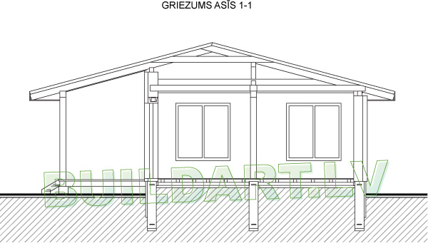 Mājas projekts "Beatrise" - griezums