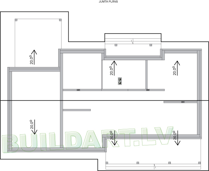 projekts Eliana, jumta plāns