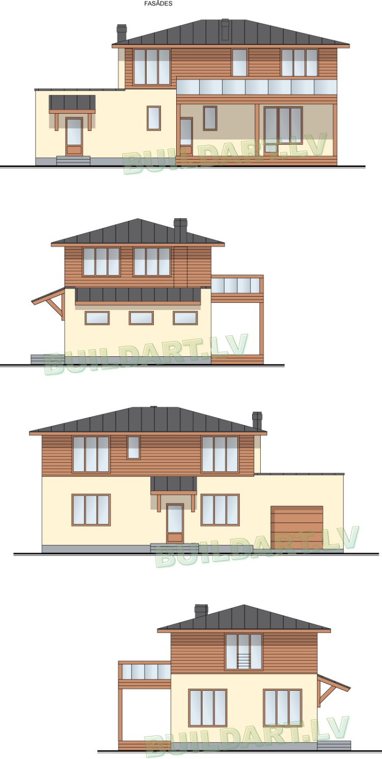 Mājas projekts "Helēna" 175m2 - fasādes